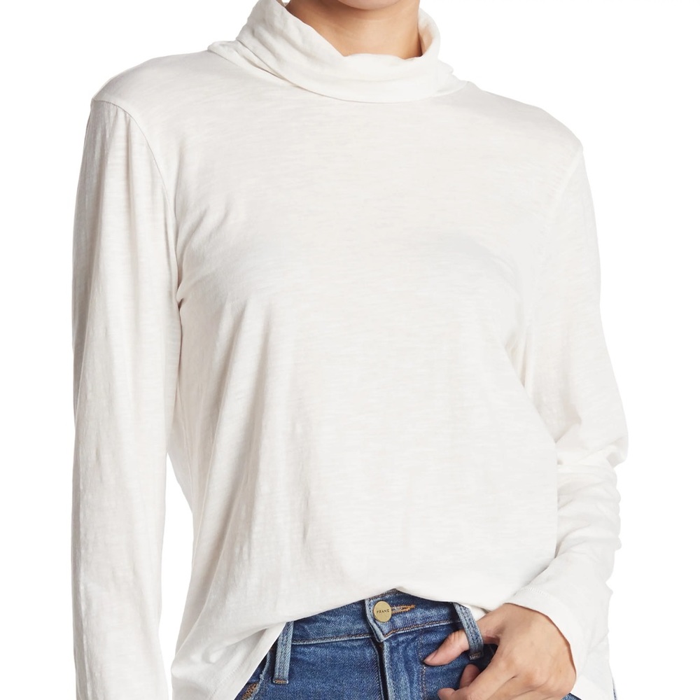 Madewell Off-White Whisper Cotton Turtleneck